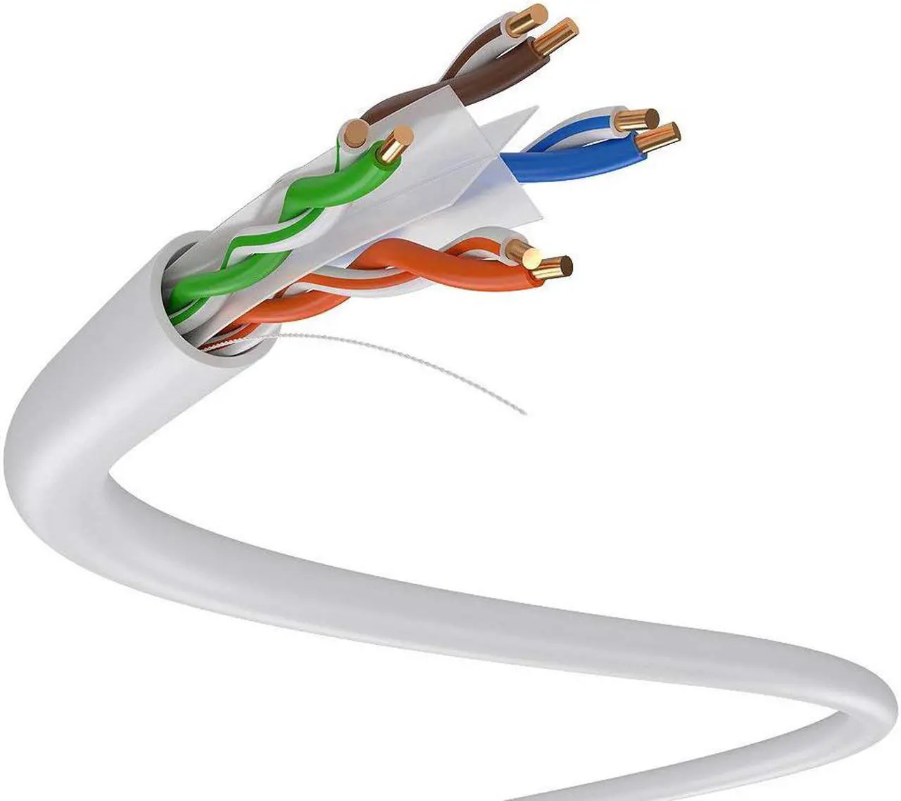 Alt view image 2 of 3 - Dripstone 600004 Cat6 Utp Solid Cable 23AWG/Lan Network Ethernet Rj45 Wire - 1000-feet (304.8 Metre) - White Big Feeder