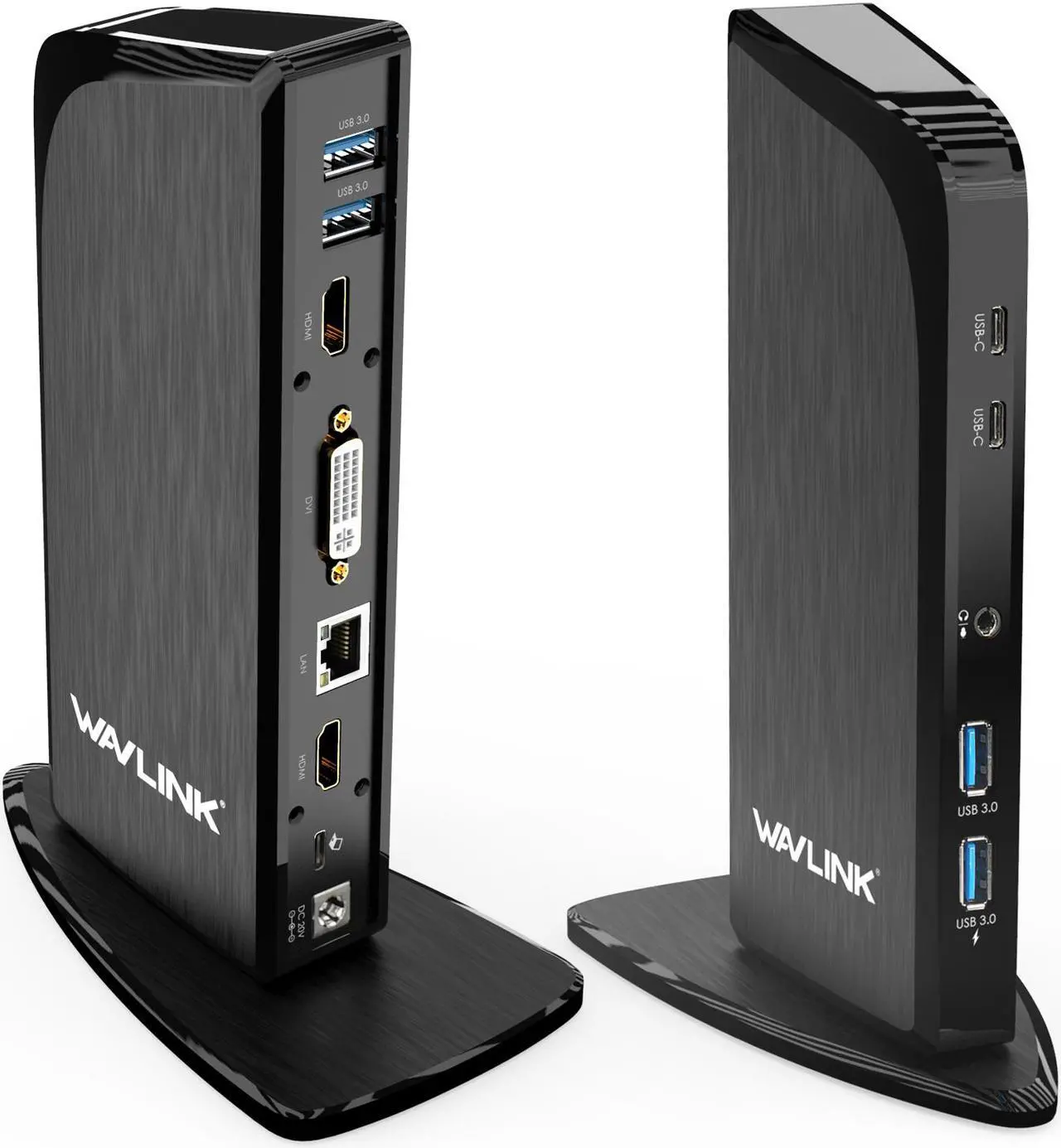 Main image of Wavlink USB C Docking Station Triple Monitor with 65W PD Charging, 100W PD USB-C, 4K HDMI, 2X HDMI, DVI, 4xUSB 3.0, 2xUSB C, Gigabit Ethern, Audio/Mic for Specific Windows,Mac OS,Thunderbolt 3 Systems