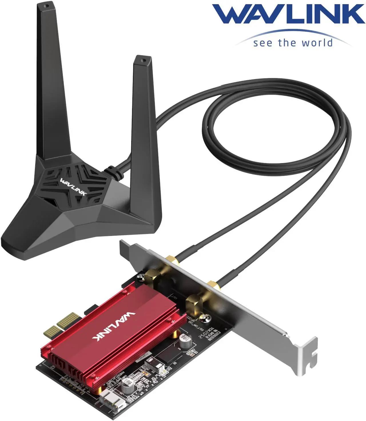 Main image of Wavlink AX3000 WiFi 6 PCIe WiFi Card Bluetooth 5.2 Intel AX200 WiFi 6 Card Dual Band 2.4G/5G Network Card 802.11ax, 3000Mbps WiFi Adapter with MU-MIMO, OFDMA, Heat Sink, WPA3, For Windows 11,10 64bit