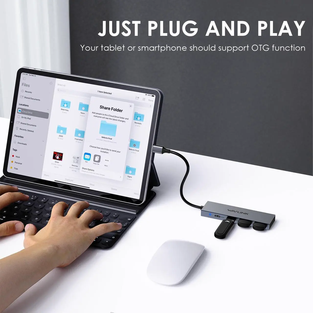 Alt view image 4 of 7 - WAVLINK USB C 10Gbps Hub, 4-Port SuperSpeed USB3.2 Gen2 Splitter, USB 3.2 Hub, Aluminum USB C to 2 USB C 2 USB A Multiport Adapter for iMac/MacBook/Air/Pro/Chromebook and More Type C Devices
