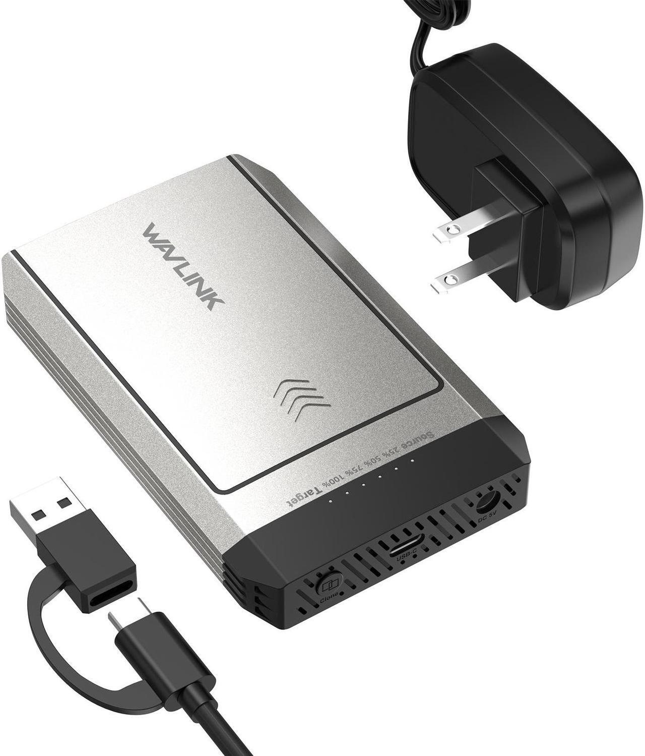 Main image of WAVLINK M.2 NVMe SSD Enclosure 10Gbps M.2 Cloner Dual-Bay Offline Clone Tool-Free, M.2 Duplicator Support SATA to NVMe and NVMe to SATA, Dual NVMe Enclosure for SSDs PCIe Sizes 2230/2242/2260/2280,8TB