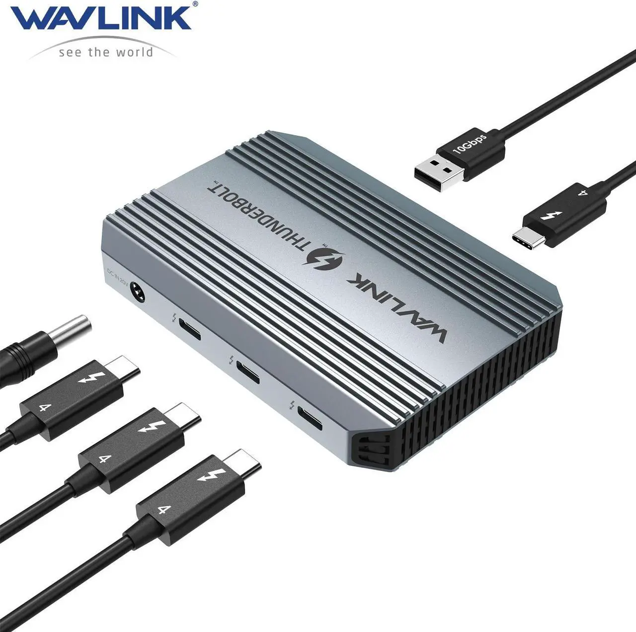 Main image of WAVLINK 5-in-1 Thunderbolt 4 Hub, 90W PD Charging, Single 8K or Dual 4K Display for MacBook Pro/Air M1 M2 M3, Thunderbolt 4/3, USB-C/USB 4 Windows