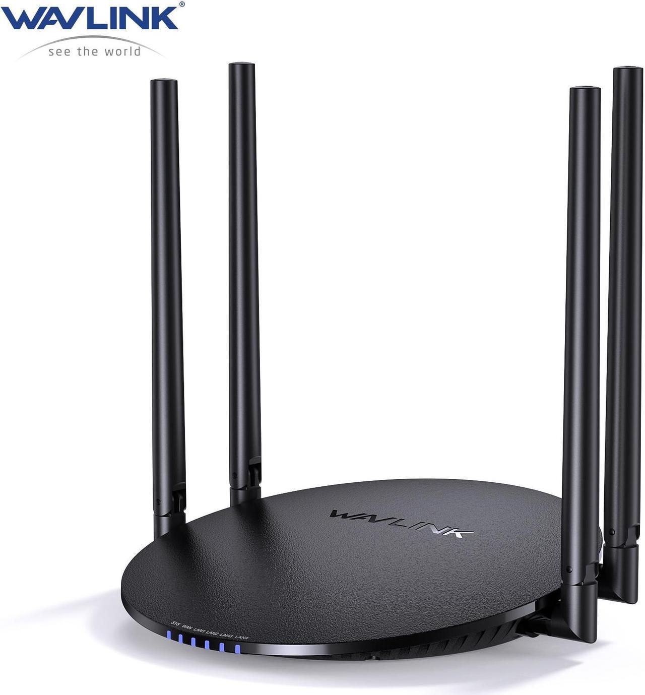 Main image of WAVLINK Wireless Router 1200Mbps, Dual Band 5GHz+2.4GHz WiFi Router with 4 LAN Port (1000Mbps), 1 x 1000Mbps WAN Port, Long Range Coverage for Home & Office, Supports Router/Access Point/Repeater Mode