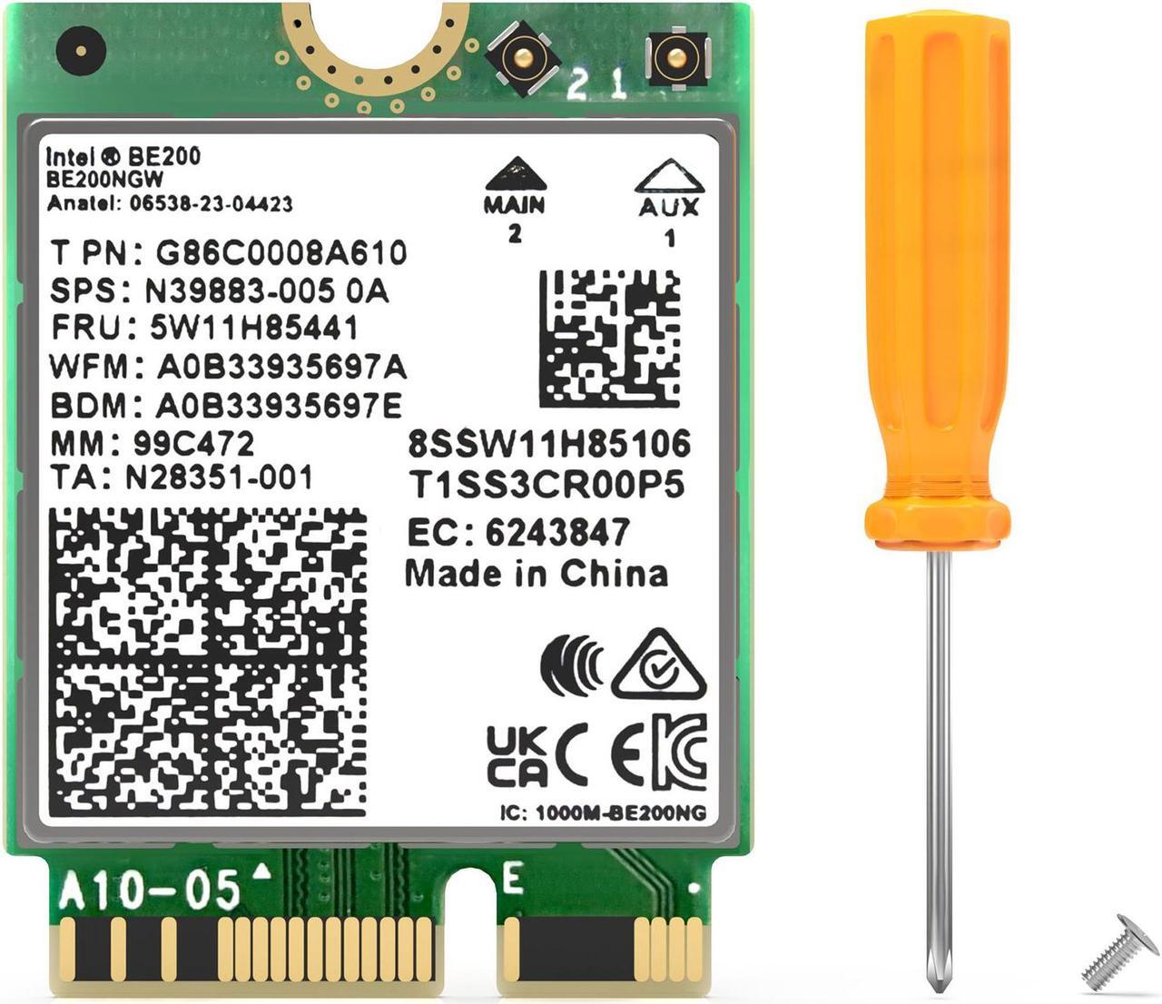 Main image of WAVLINK WiFi 7 Wireless Card, 8774Mbps Tri-Band BE200 M.2 NGFF Network Module with Bluetooth 5.4, MU-MIMO, WPA3, Support Windows 10/11(64-bit) Laptop, Not Support AMD