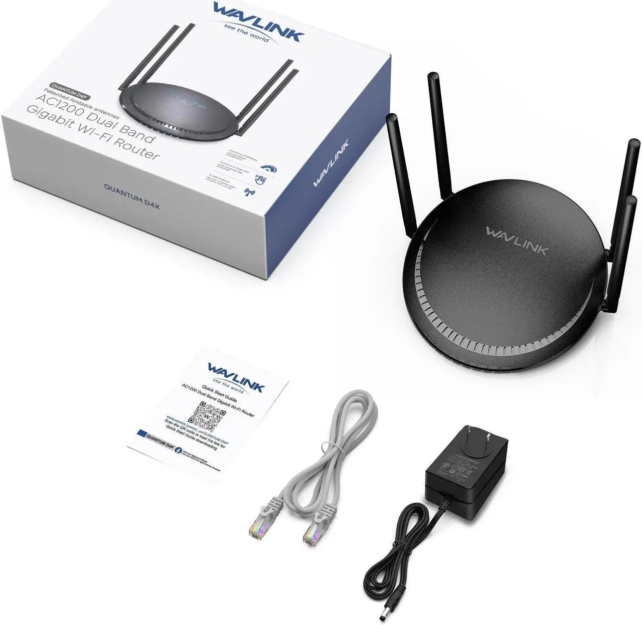 WiFi Router With 5GHz And 2.4GHz, 4-LAN Ports For Wireless Router, AC1200 Dual Band WiFi Routerwith Guest And Parental Control, WPS, WPA2