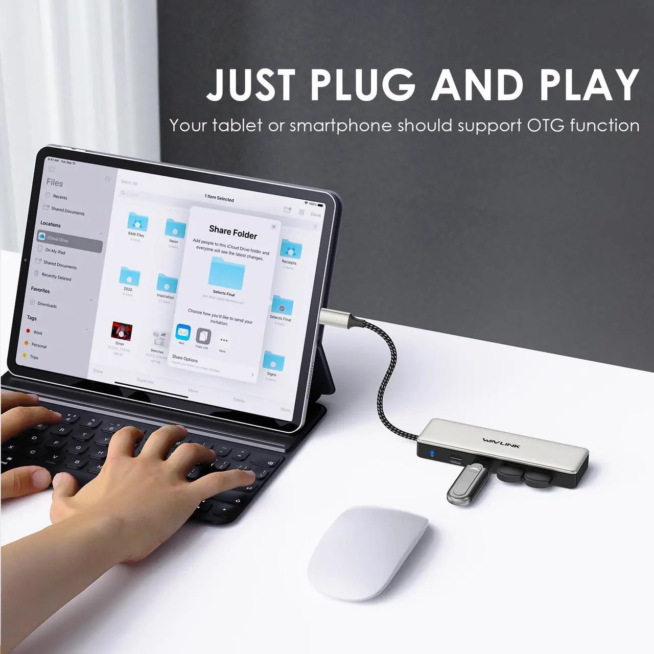Alt view image 3 of 7 - WAVLINK USB C 10Gbps Hub, 4-Port SuperSpeed USB3.2 Gen2 Splitter, Aluminum USB C to 2 USB C 2 USB A Multiport Adapter for iMac/MacBook/Air/Pro/Chromebook and More Type C Devices