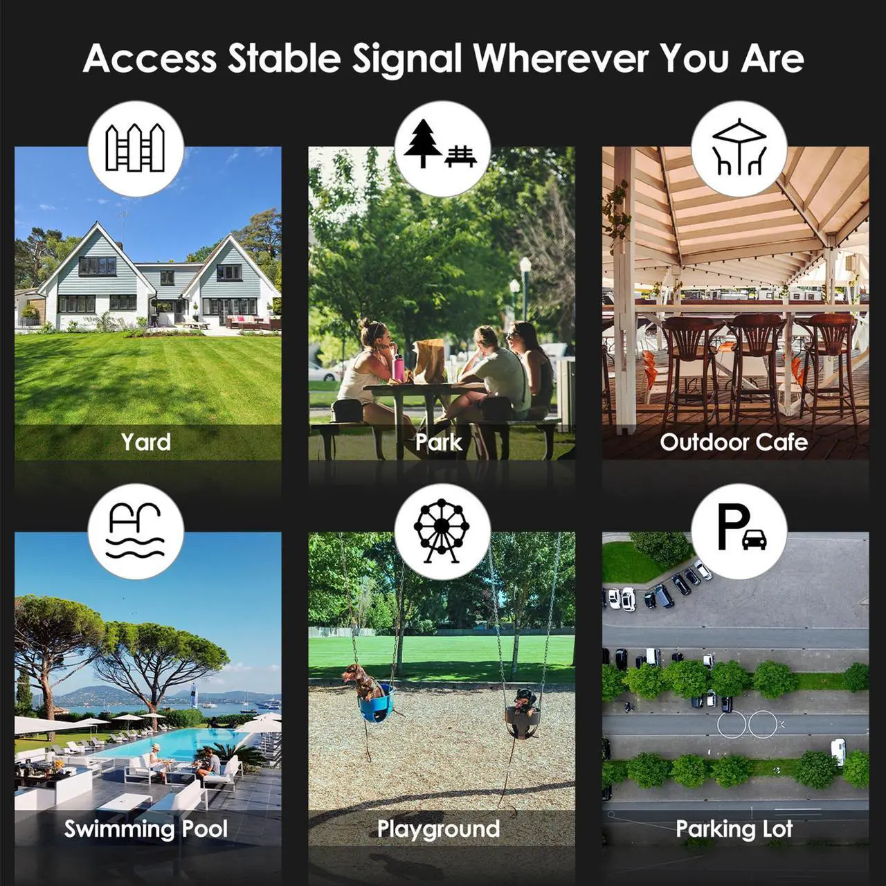 Alt view image 5 of 7 - WAVLINK AX3000 Outdoor WiFi 6 Range Extender Long Range WiFi 6 Repeater Outdoor Wireless Access Point, With Dual Band Active PoE, 6x7dBi Antennas, IP67,Up to 256 Devices for Farm,Yard,RV,Campsite