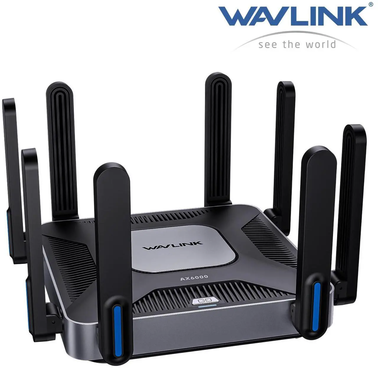 Main image of WAVLINK Dual-Band Wireless Router 6000Mbps, 5GHz 2.4GHz WiFi 6 Gigabit Router with 8x5dBi Antennas, MU-MIMO, Beamforming Tech, 2500Mbps WAN/LAN, Supports Router/AP/Repeater Mode