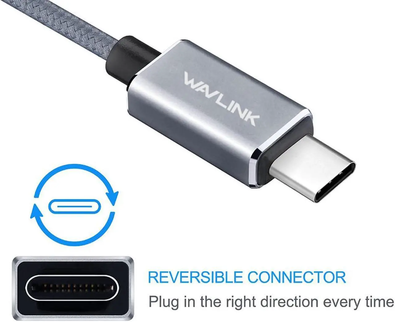 Alt view image 7 of 7 - Wavlink USB 3.0 Type A Male to USB 3.1 Type C Male Cable with High Quality and SuperSpeed /USB-C USB 3.1 Type C Male to 3.0 Type A Male Data Charger Charging Cable -- Shipped by Newegg