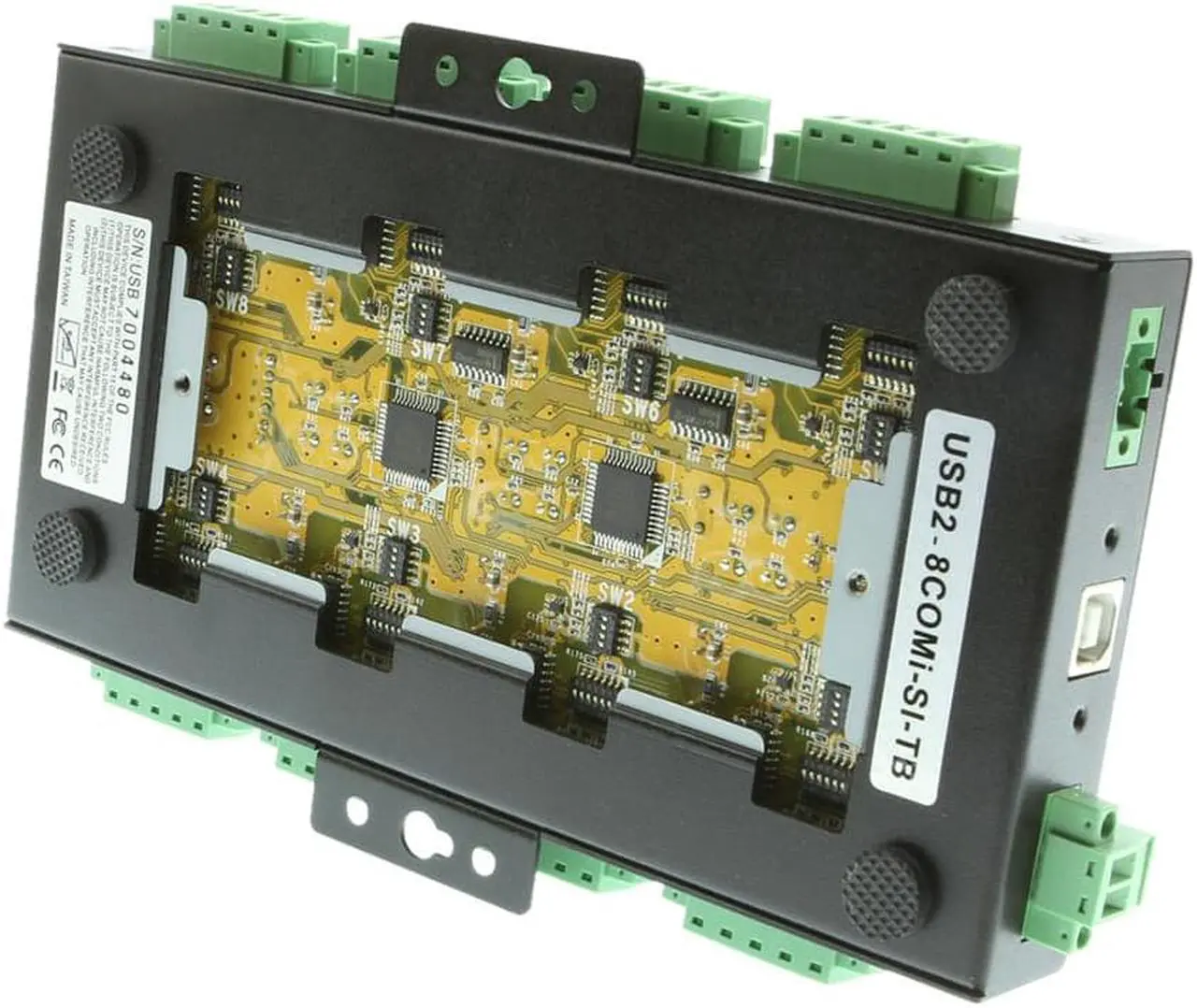 Alt view image 4 of 5 - Coolgear USB2 to 8-Port RS232-422-485 Serial TB Adapter Isolation | Surge