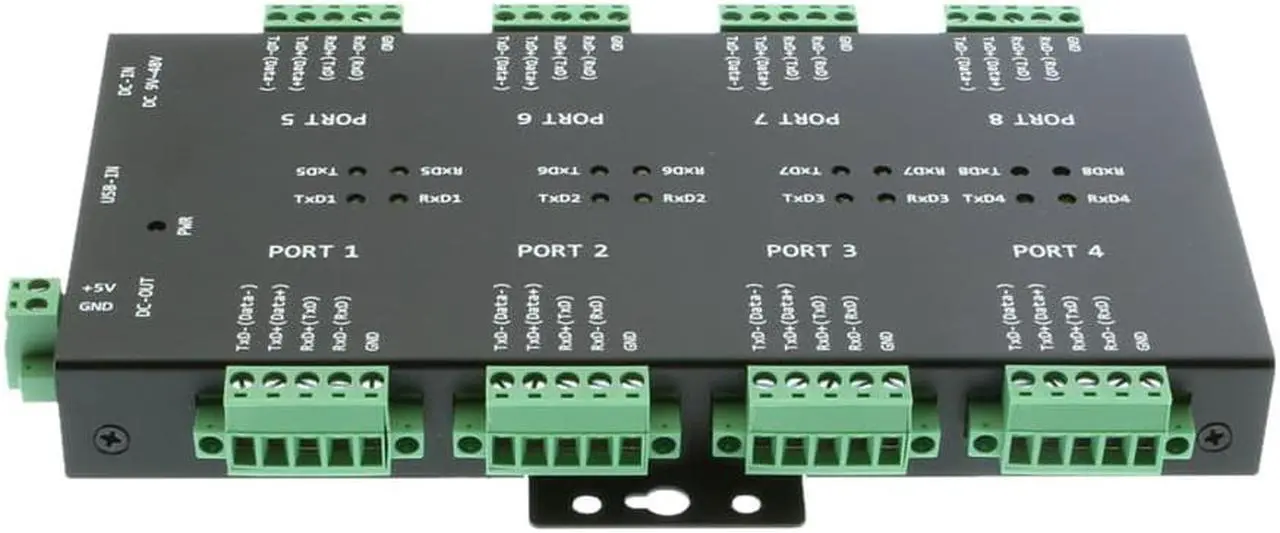 Alt view image 5 of 5 - Coolgear USB2 to 8-Port RS232-422-485 Serial TB Adapter Isolation | Surge