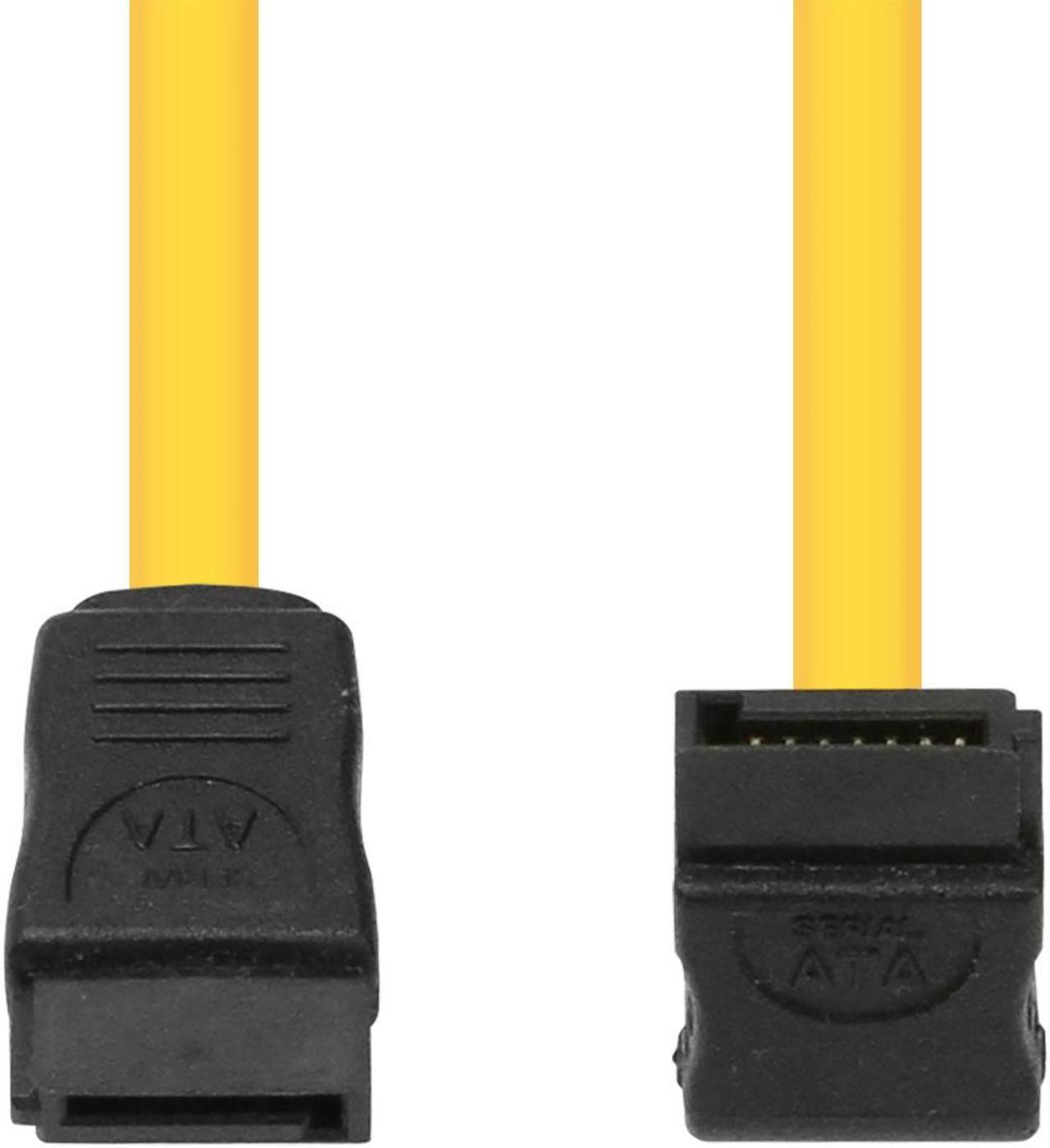 Alt view image 3 of 4 - satacables 19in sata iii 3gb/s low profile non-latching right to straight