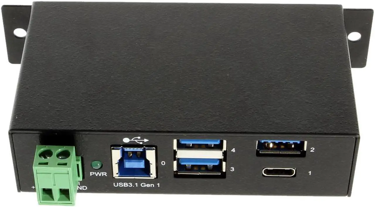 Alt view image 2 of 6 - Coolgear USB C Hub 4 Port USB 3.1 Gen1 SuperSpeed Type-B Upstream