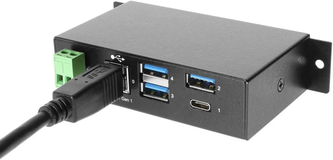 Alt view image 3 of 6 - Coolgear USB C Hub 4 Port USB 3.1 Gen1 SuperSpeed Type-B Upstream