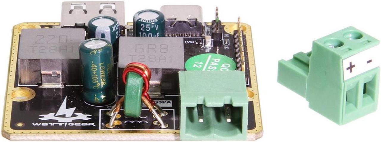 Alt view image 6 of 6 - Coolgear USB-C High Power Car Charger Board 60W PCB Only Cypress CCG3PA PPS Support