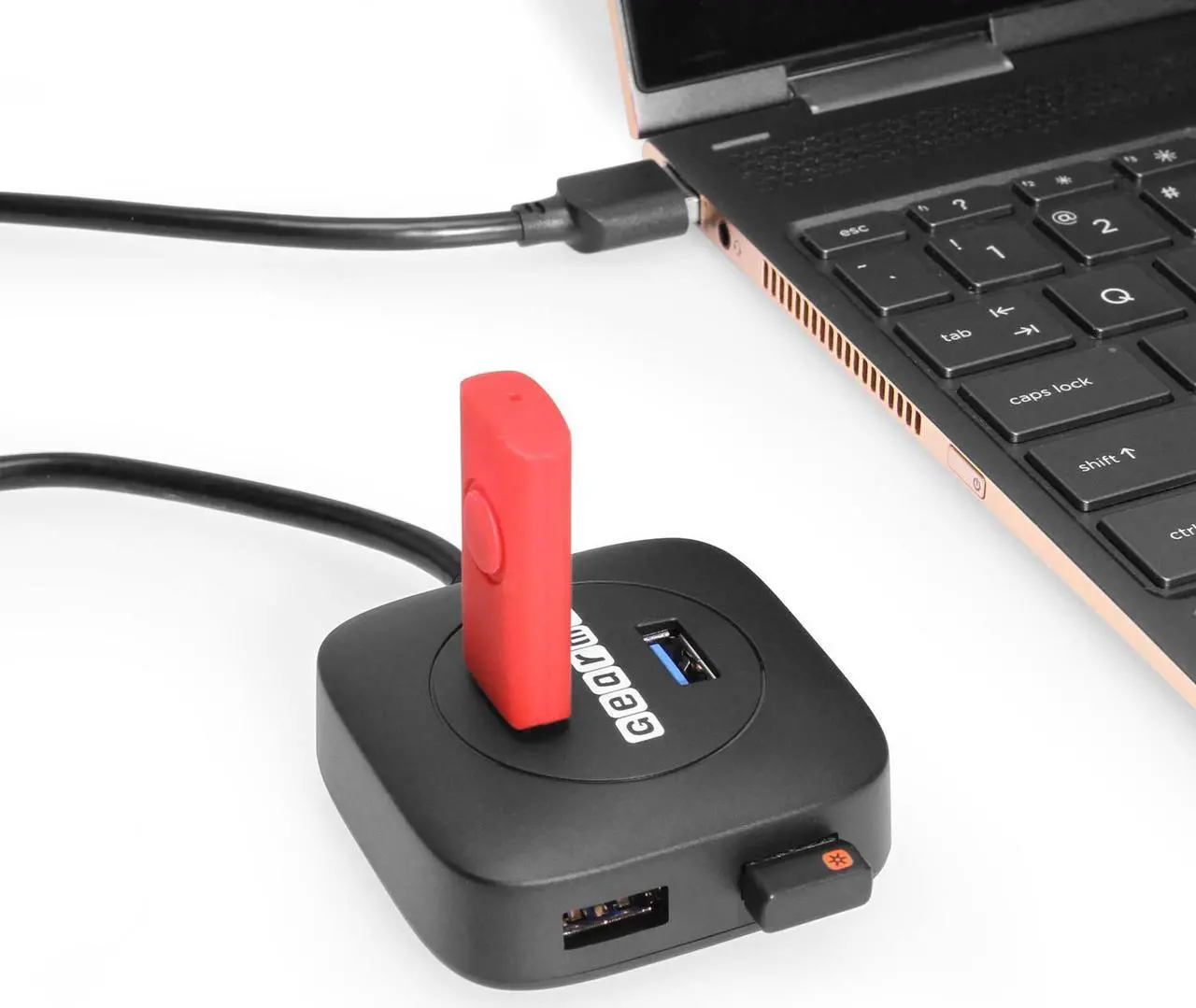 Alt view image 5 of 7 - Gearmo 4 Port USB Type-A 3.2 Gen 1 Hub w/GL3510 Chipset Travel Series