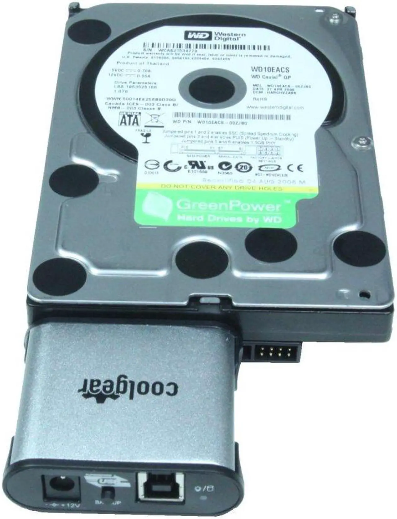 Alt view image 4 of 6 - Coolgear USB 3.0 to SATA Hard Disk Adapter