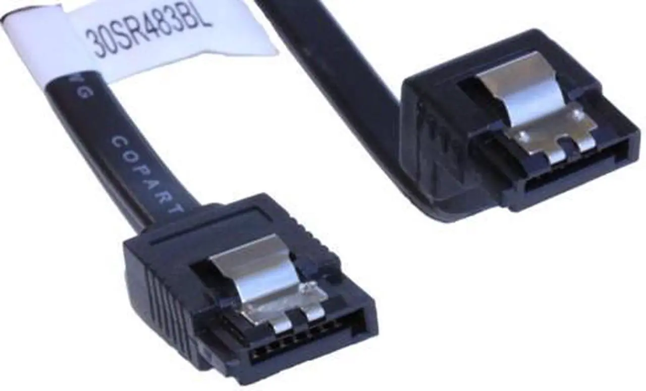 Main image of SATACables 16 inch SATA 6-III Cable Straight to Right - 30SR407BL