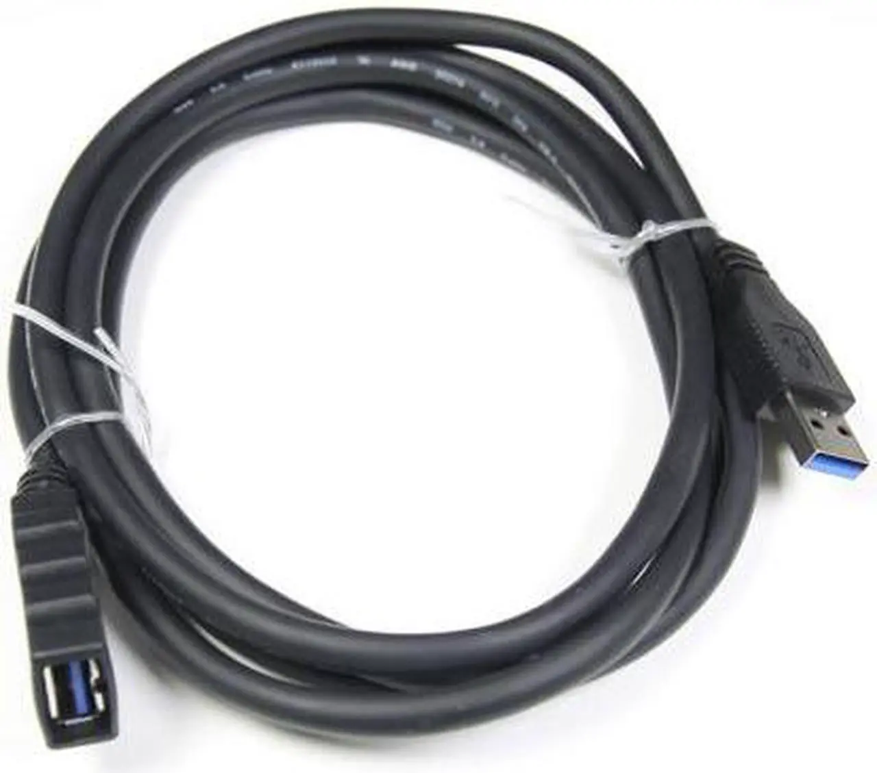 Alt view image 2 of 2 - Cablemax 3ft Short Molded HQ A to A Female USB 3.0 Extension Cable Black