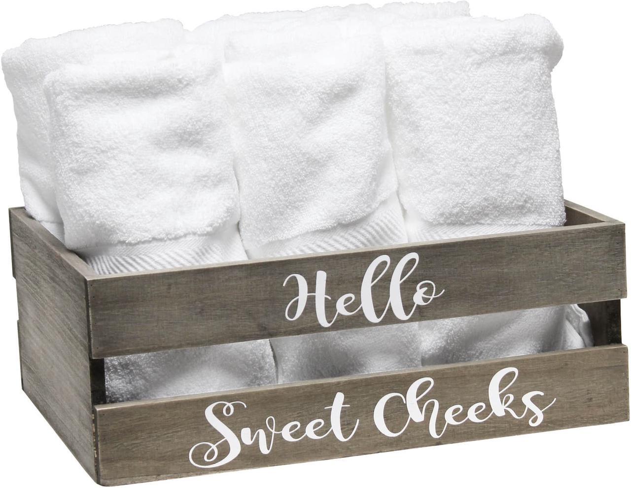 Alt view image 5 of 20 - Elegant Designs Three Piece Decorative Wood Bathroom Set, Large, Cheeky  (1 Towel Holder, 1 Frame, 1 Toilet Paper Holder)