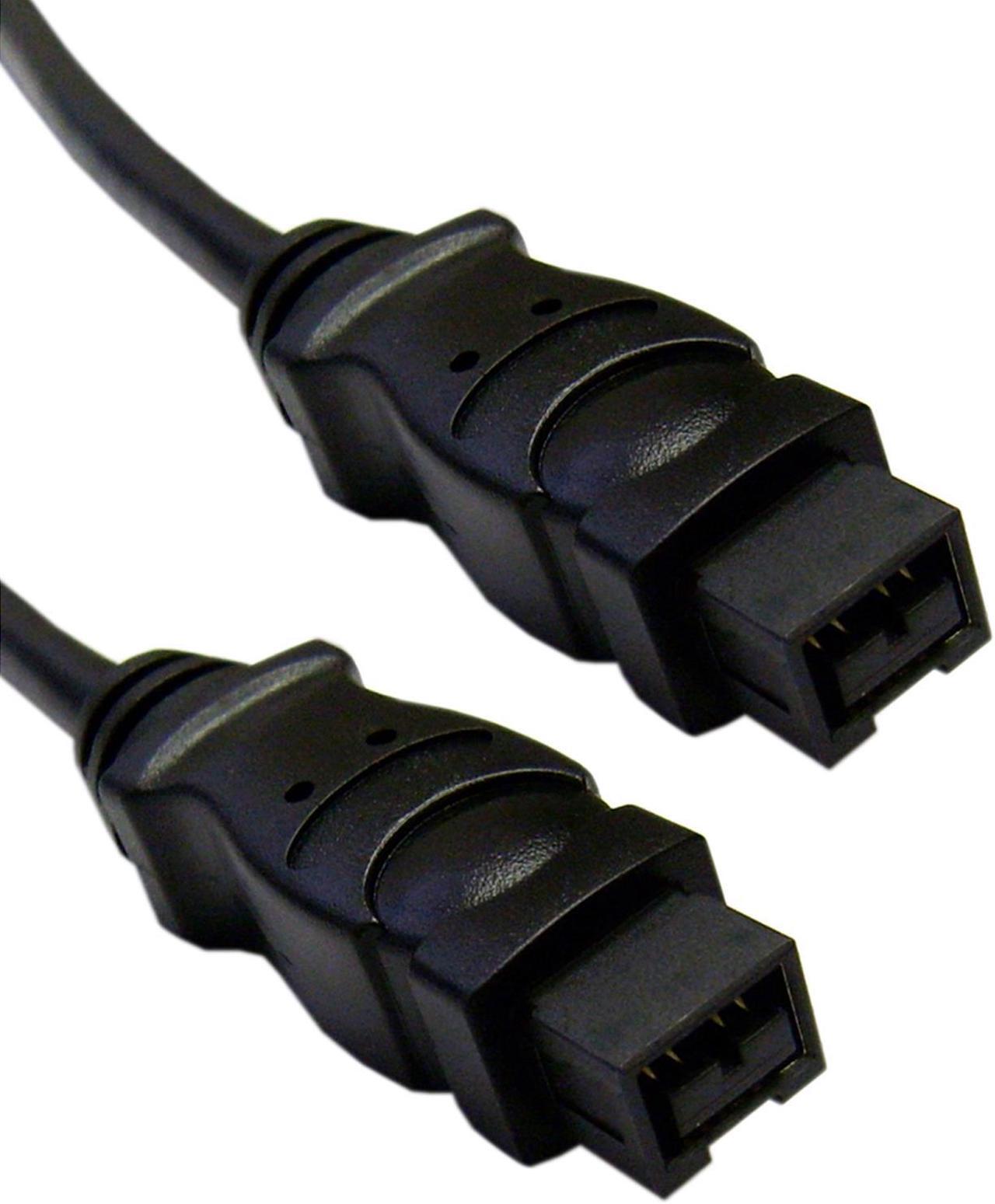 Alt view image 3 of 4 - IEEE-1394B, 9P to 9P, FireWire 800 Cable, Black, 3 ft