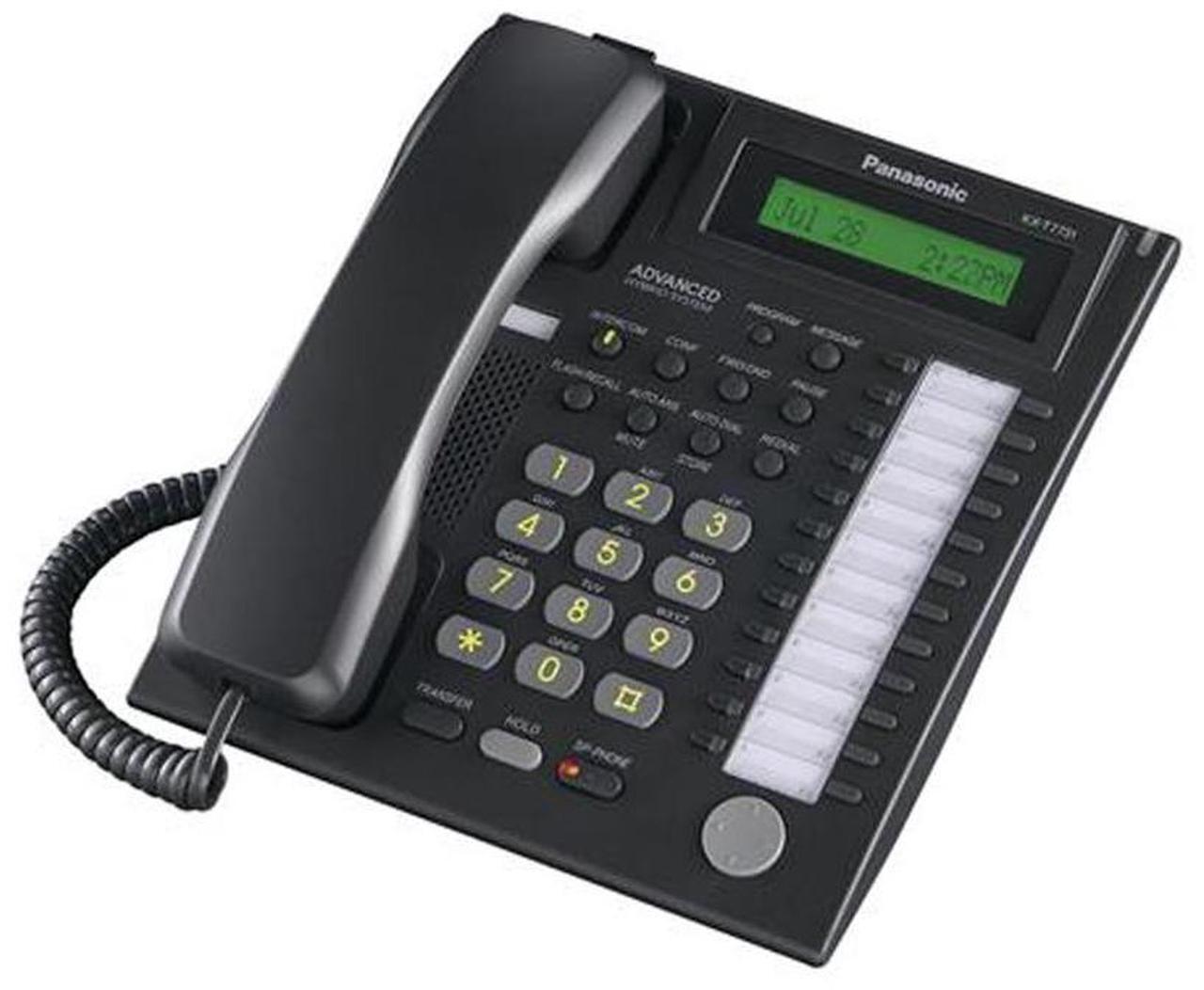 Alt view image 4 of 10 - Panasonic BTI KX-T7731BK Speakerphone with LCD - Black