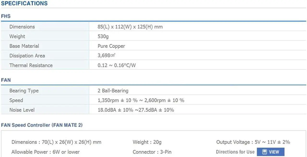 Alt view image 4 of 7 - Zalman Pure Copper CPU Cooler with 92mm Blue LED Fan, CPU Air Cooling Fan High Performance, 1350-2600RPM, Patented Figure-8 Heat Pipe, 3-Pin Connector w/ Fan Mate Speed Controller (CNPS9500A-LED)