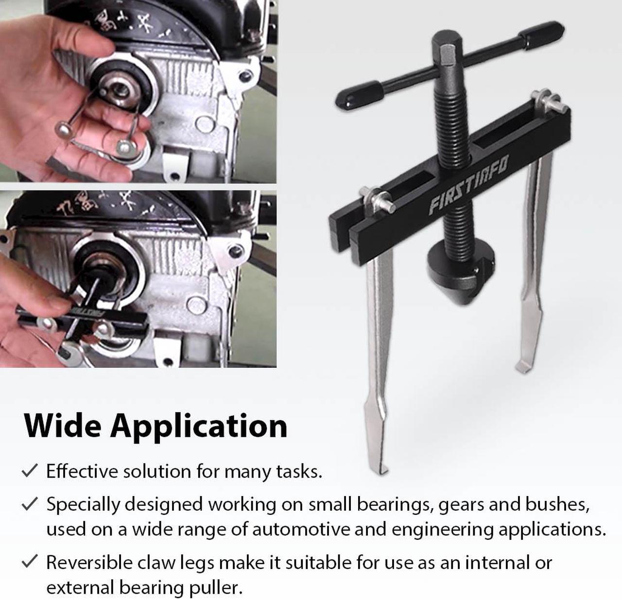 Alt view image 4 of 6 - FIRSTINFO Crankshaft Camshaft Seal Remover Separator Puller with 2 Pairs of Hooks (4.6 Inch Long x 2 + 2.87 Inch Long x 2) Set