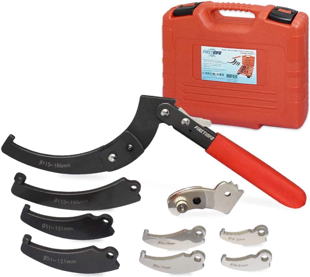 Alt view image 6 of 7 - FIRSTINFO Adjustable Universal Pin & Hook Wrench Spanner 11 Piece Shock Absorber Tool Kit with Carrying Case For Suspension Collar, Normal Industrial Use