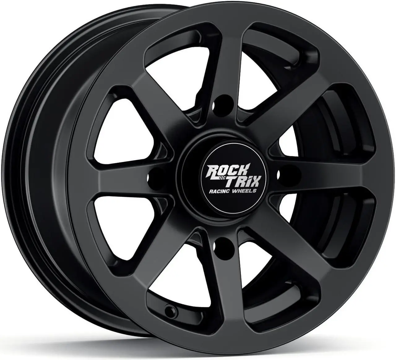 Alt view image 6 of 7 - RockTrix RT102 12in ATV Wheels 4x156 Rims 12x7, 4+3 Offset, Includes 12x1.5 Spline Lug nuts, Compatible with 2014-2019 Polaris Sportsman RZR Ranger Crew UTV - 4/156 (Set of 4)