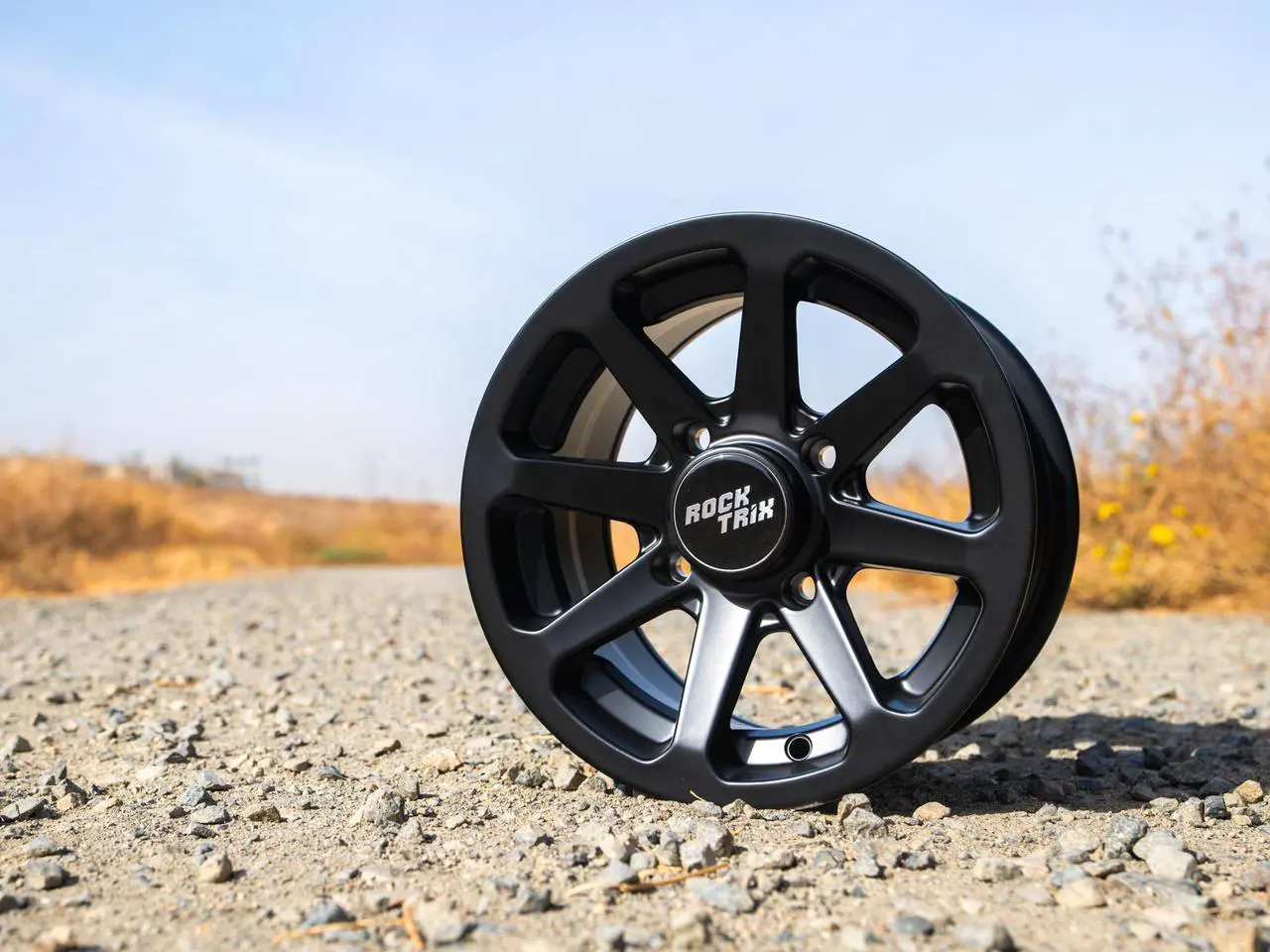 Alt view image 4 of 7 - RockTrix RT102 12in ATV Wheels 4x156 Rims 12x7, 4+3 Offset, Includes 12x1.5 Spline Lug nuts, Compatible with 2014-2019 Polaris Sportsman RZR Ranger Crew UTV - 4/156 (Set of 4)
