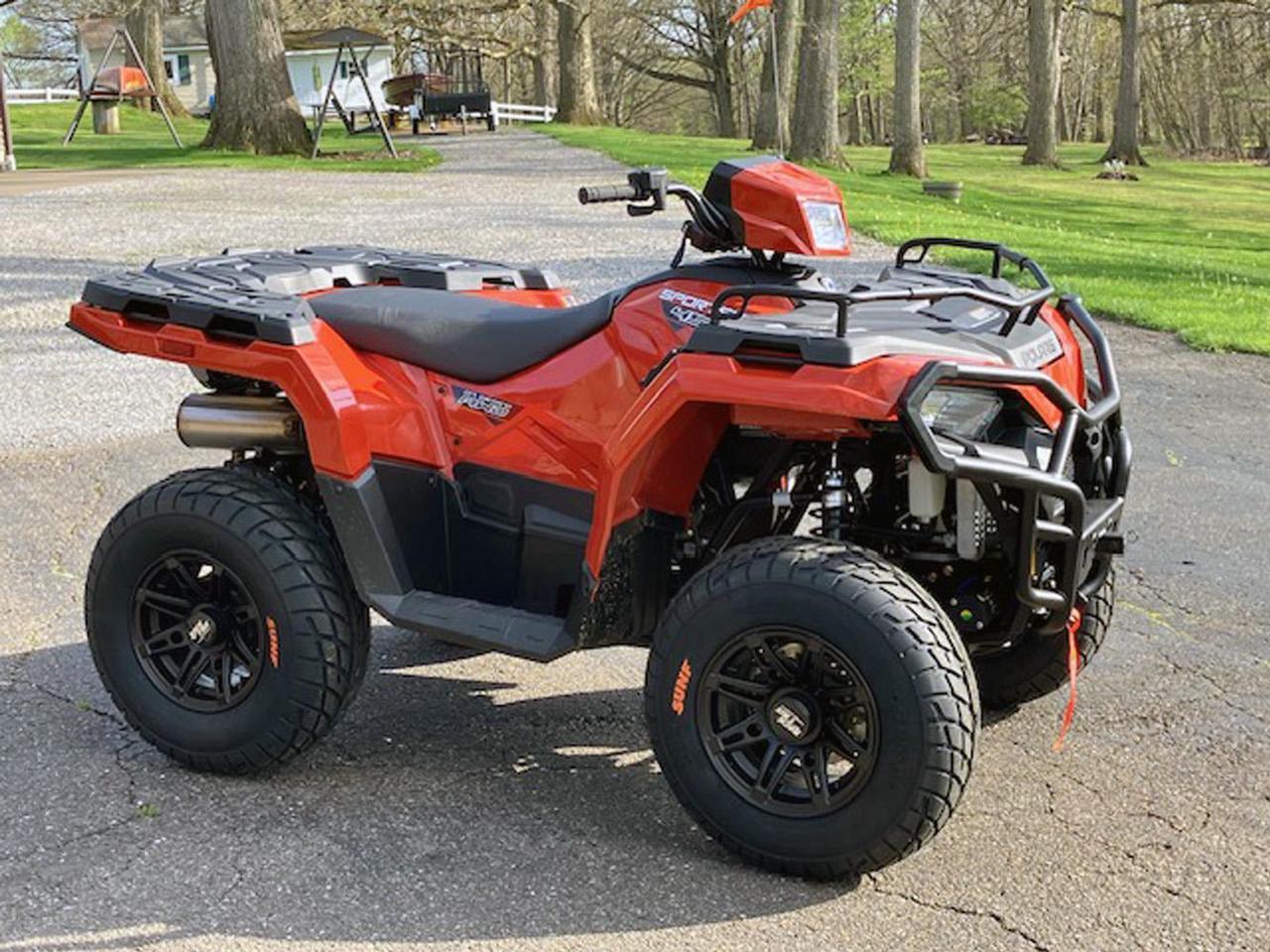 Alt view image 5 of 7 - RockTrix RT103 12in ATV Wheels Rims 12x7 Matte Black | 4x156 Bolt Pattern | 4+3 offset | Compatible with many Polaris Sportsman RZR Ranger (4/156) - Set of 4