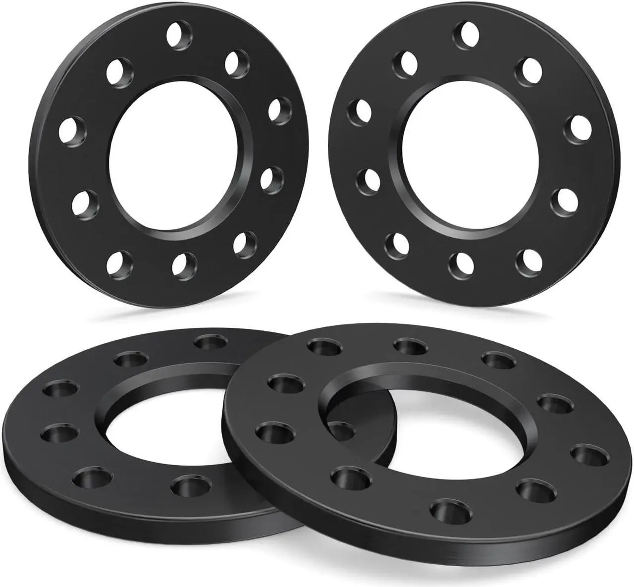 Alt view image 3 of 6 - RockTrix 4pcs 1/2 inch 5x5 and 5x5.5 Black Wheel Spacers - Compatible with Dodge Ford Buick GMC Jeep Chevrolet Chrysler Lincoln (0.5 inch) 5x127 or 5x139.7