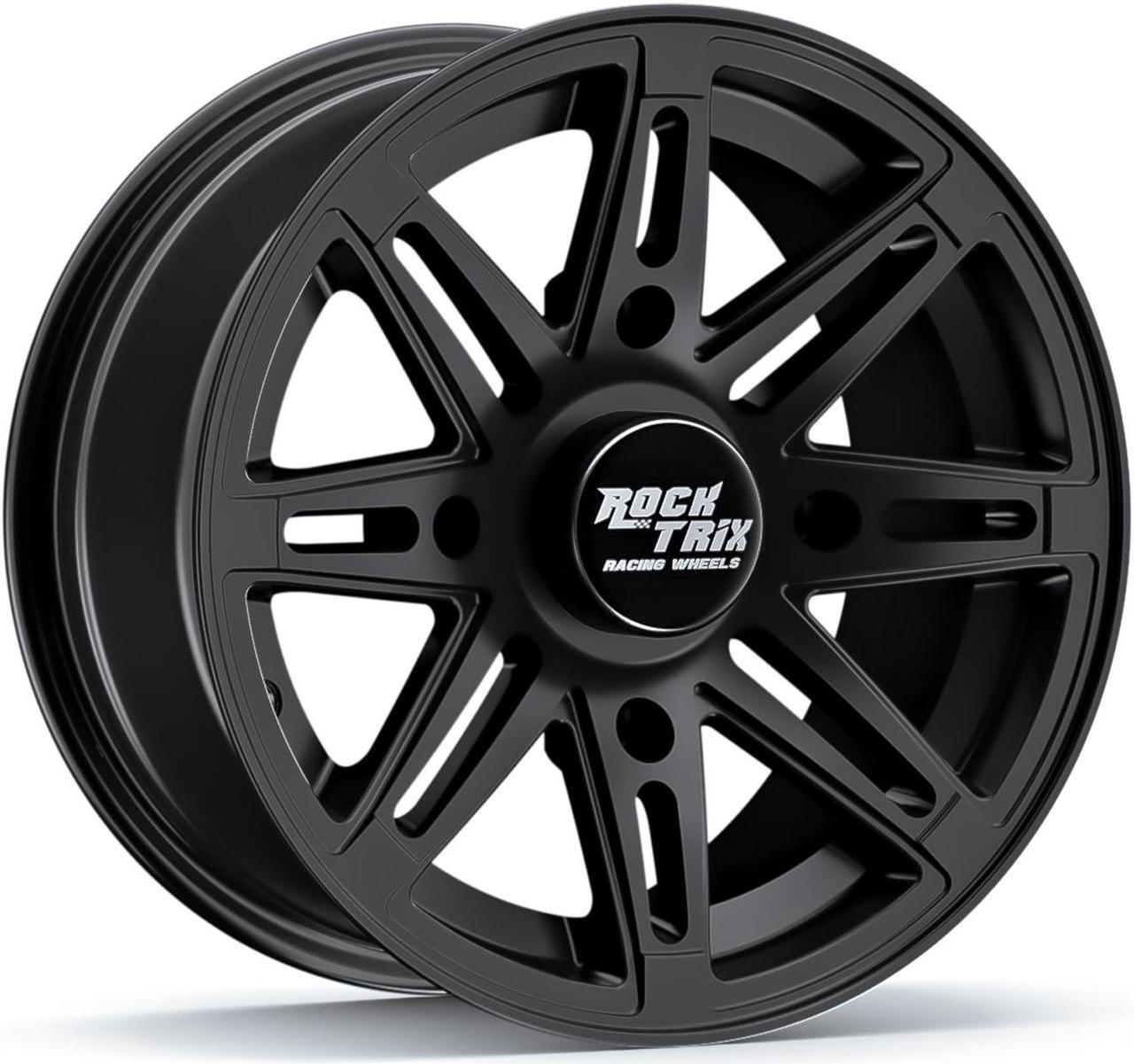 Alt view image 7 of 7 - RockTrix RT103 12in ATV Wheels Rims 12x7 Matte Black | 4x156 Bolt Pattern | 4+3 offset | Compatible with many Polaris Sportsman RZR Ranger (4/156) - Set of 4