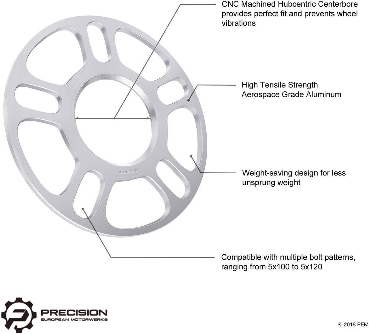 Alt view image 2 of 6 - StanceMagic - 3mm 5x114.3 Hubcentric Wheel Spacers (60.1mm Bore) Compatible with Toyota Avalon Camry Supra Scion Tc Lexus ES300 ES330 ES350 IS250 IS300 IS350 GS300 GS350 (Silver - Pack of 2)