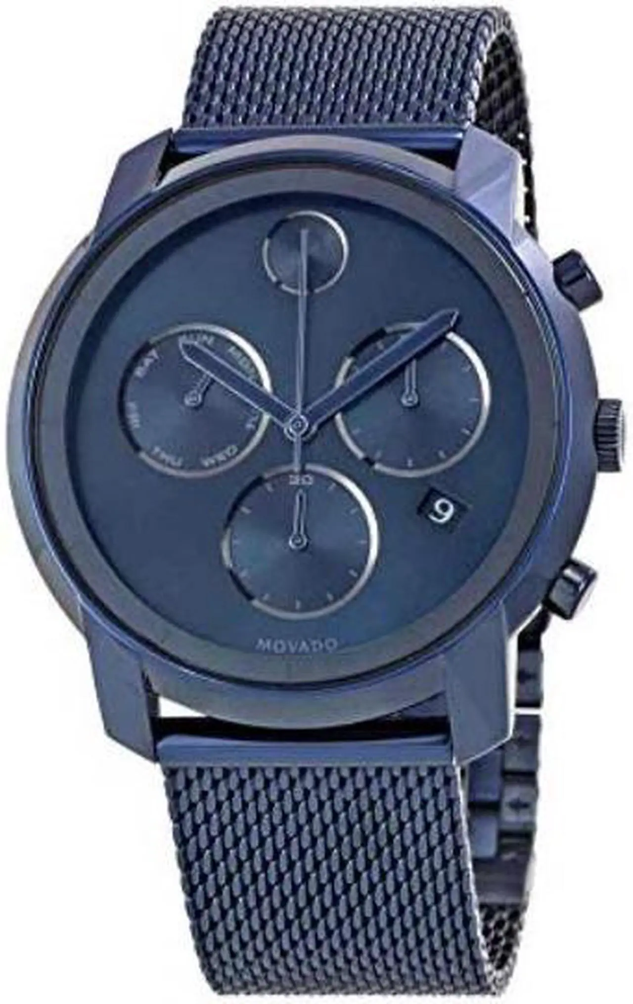 Alt view image 7 of 14 - Movado Bold Sport Mens Silver Dial Mesh Bracelet Swiss Quartz Watch 3600768
