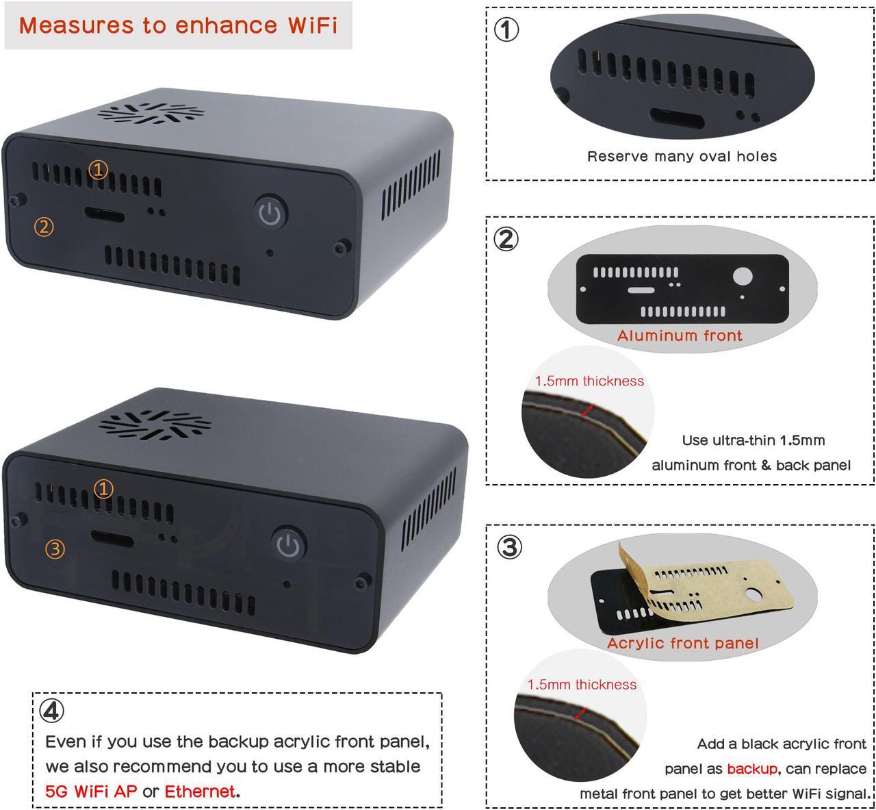 Alt view image 5 of 7 - Geekworm NASPi 2.5 inch SATA HDD/SSD NAS Storage Kit for Raspberry Pi 4 Model B(Not Include Raspberry Pi 4)