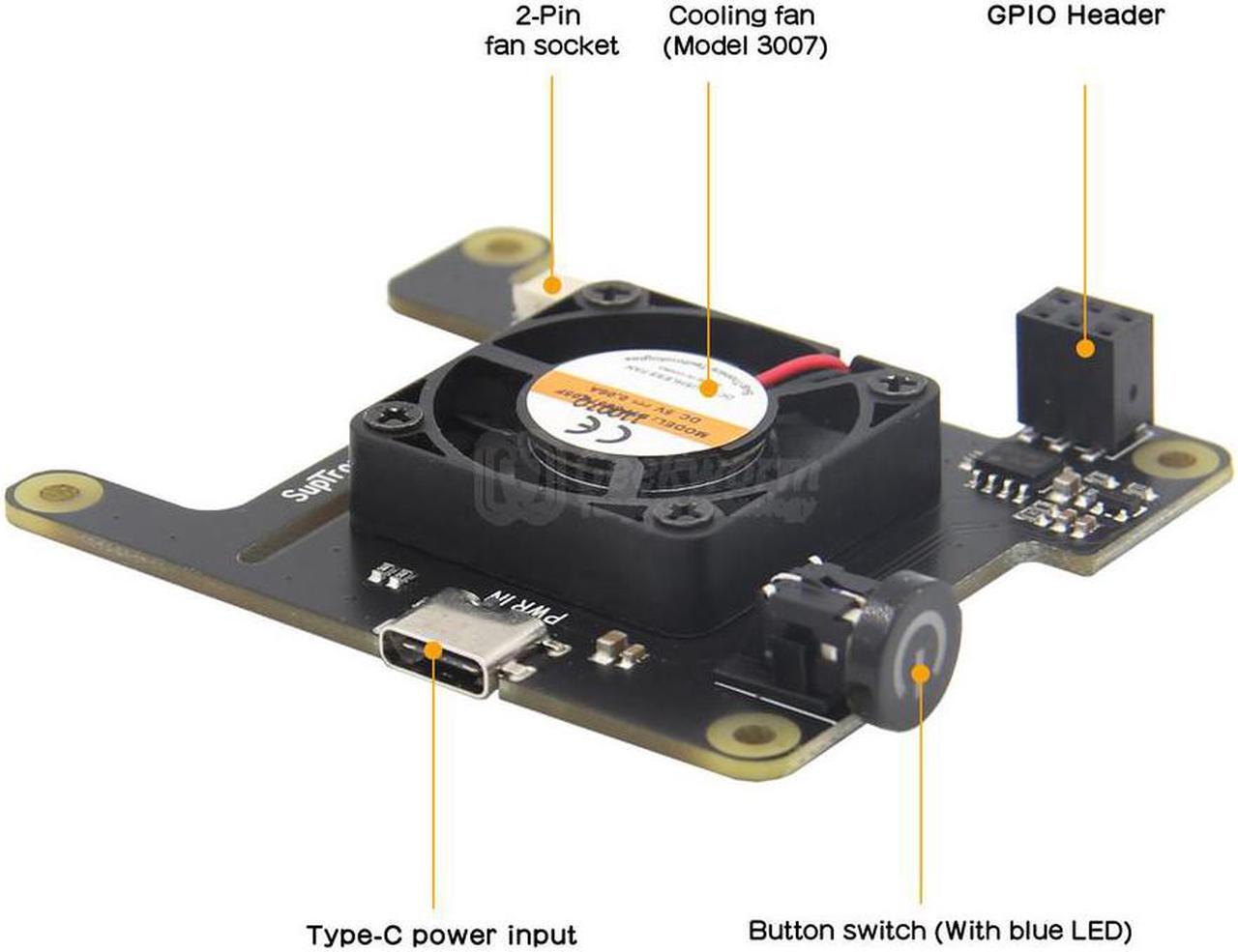 Alt view image 5 of 7 - Geekworm X863 M.2 NGFF SATA SSD Storage NAS Kit for Raspberry Pi 4 Model B(Not inlcude Raspberry Pi 4&SSD&PSU)