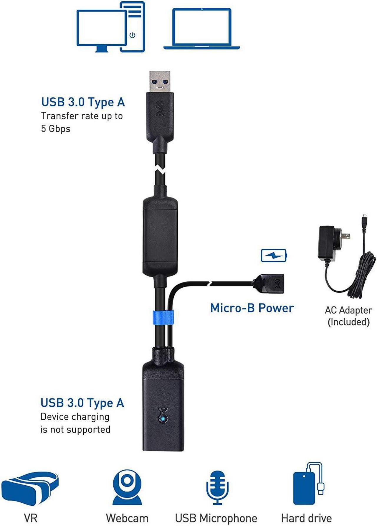 Alt view image 4 of 7 - Cable Matters Active USB Extension Cable Male to Female (USB 3.0 Extension Cable) Gender Changer with Signal Booster for Oculus Rift S, HTC Vive, Valve Index, Webcam and More - 10 Meters, 32.8 Feet