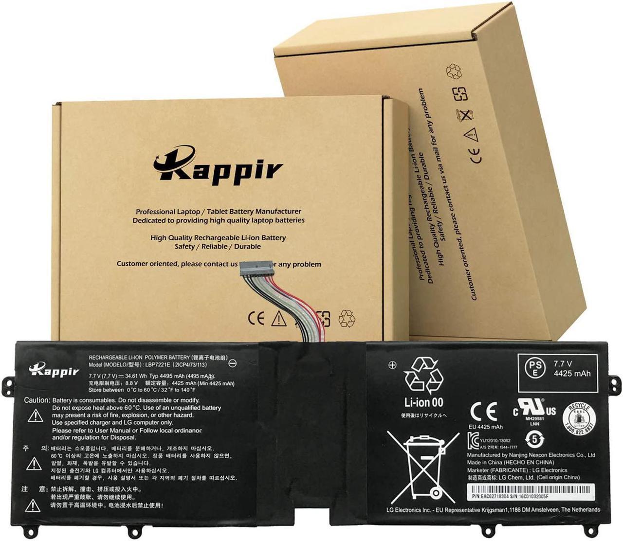 Main image of BOWEIRUI LBP7221E Laptop Battery Replacement for LG Gram 13Z940 13ZD940 14Z950 14Z950-A 14Z960 15Z960 15Z975 15ZD975 Series LBG722VH LBM722YE EAC62718304(7.7V 34.61Wh 4495mAh)