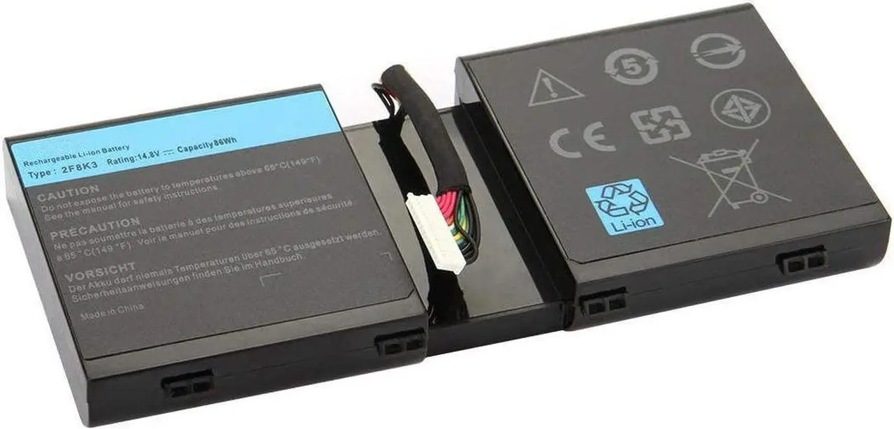 Main image of 2F8K3 02F8K3 KJ2PX 0KJ2PX G33TT 0G33TT 0NU209 451-BBCB Laptop Battery Replacement for Dell Alienware 17 R1 17X M17X-R5 Alienware 18 R1 18X M18X-R3 Series Gaming Laptop (14.8V 86Wh)