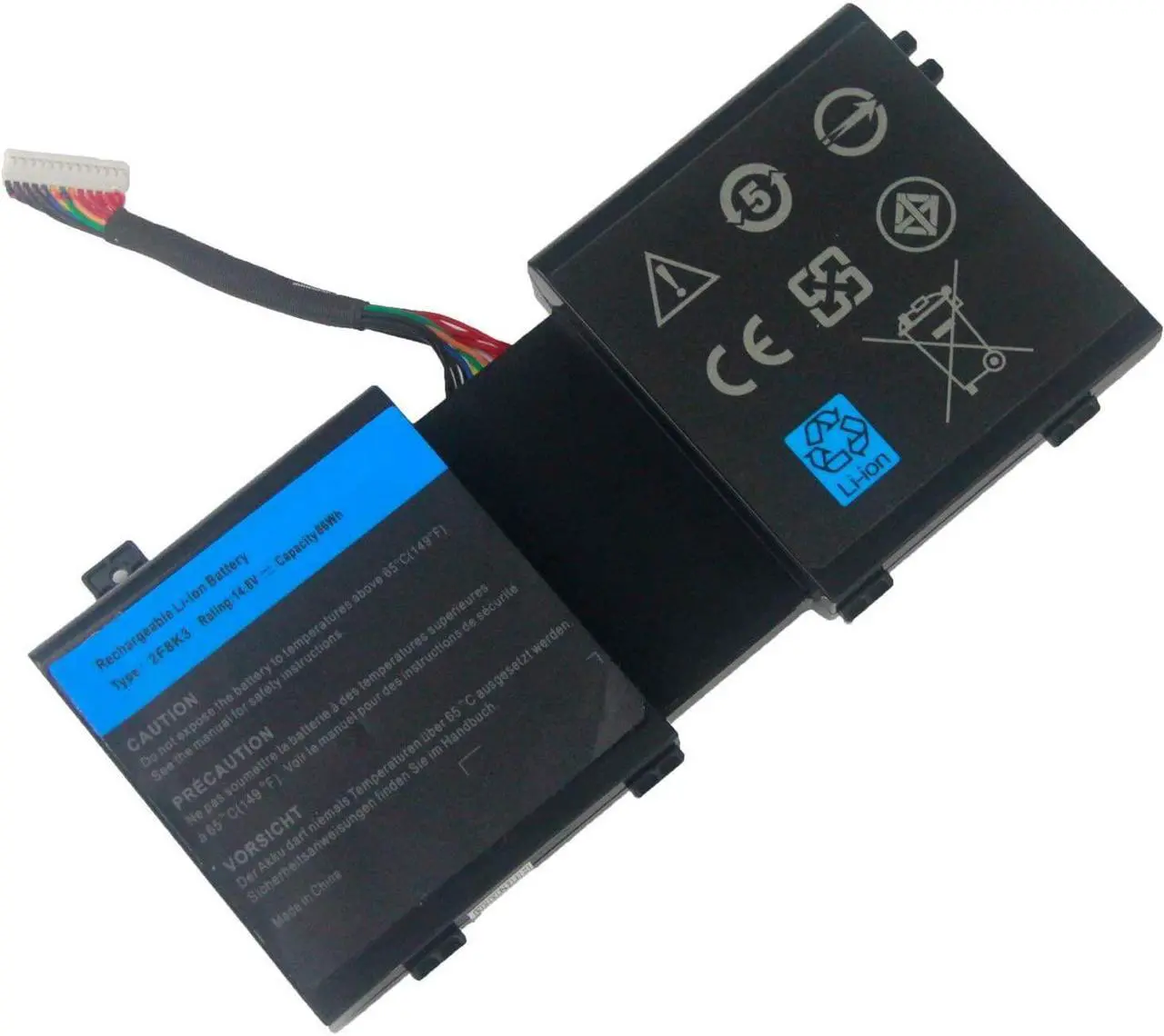 Alt view image 4 of 7 - 2F8K3 02F8K3 KJ2PX 0KJ2PX G33TT 0G33TT 0NU209 451-BBCB Laptop Battery Replacement for Dell Alienware 17 R1 17X M17X-R5 Alienware 18 R1 18X M18X-R3 Series Gaming Laptop (14.8V 86Wh)