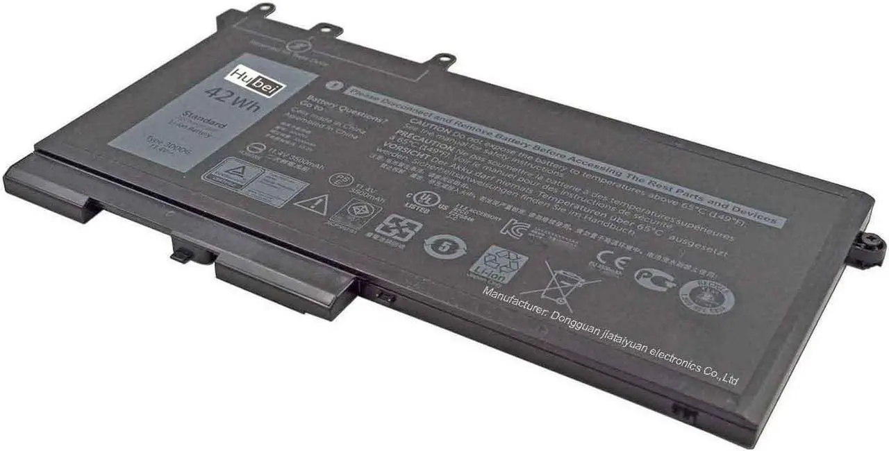 Alt view image 2 of 7 - Hubei 3DDDG 03VC9Y 45N3J 3VC9Y 451-BBZP GJKNX D4CMT 083XPC 83XPC 4YFVG Replacement Laptop Battery for DELL Latitude 15 3520 3530 M3520 12 5280 E5280 14 5480 E5480 15 5580 E5580 Series(11.4V 42Wh)