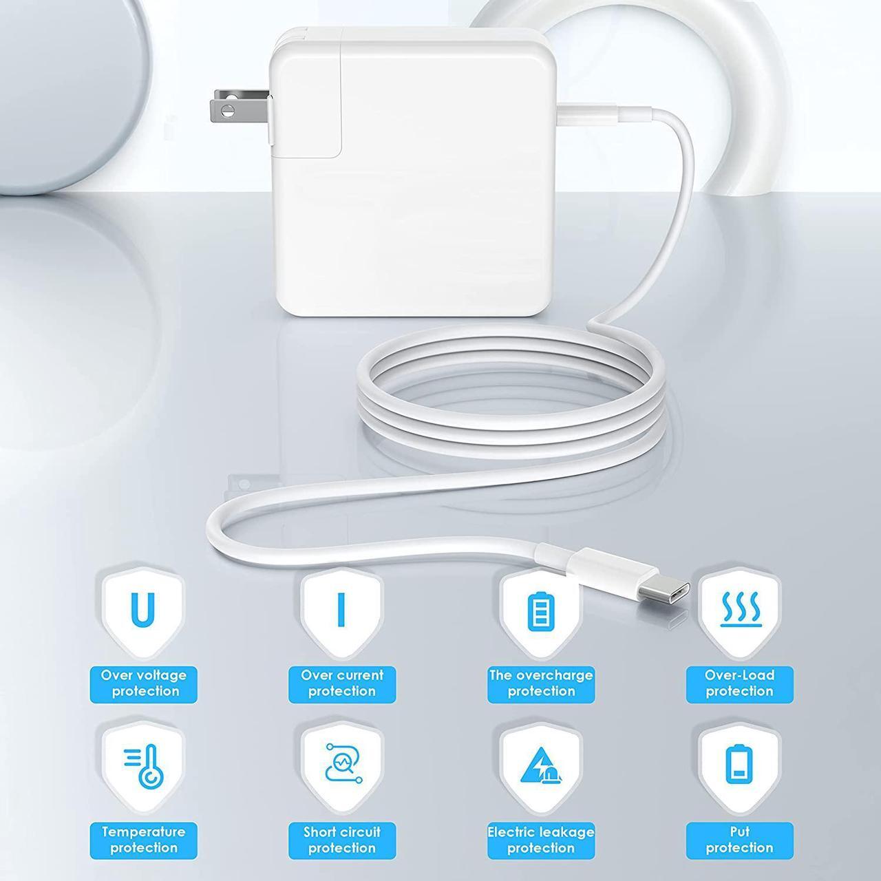 Alt view image 5 of 7 - YIESERRA 87W USB C Charger Power Adapter for Mac Pro 13,15 inch, New Mac air 13 inch 2018/2019/2020, iPad Pro 12.9, 11, Thunder Bolt 3 Power Supply
