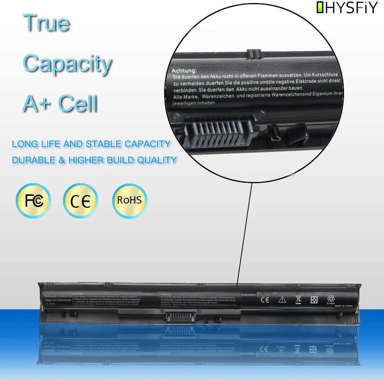 Alt view image 3 of 7 - K104 Laptop Battery for HP Pavilion 14-ab 14T-ab 15-ab 15-an 17-g HP Spare 800049-001 800050-001 800010-421 800009-421 KI04 KIO4 HSTNN-LB6R TPN-Q158 HSTNN-LB6S Notebook