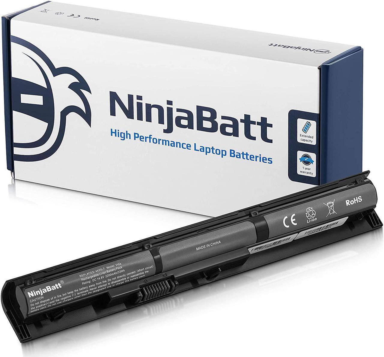 NinjaBatt Battery for HP 756743-001 V104 VI04 756744-001 756478-422 756478-851 756745-001 756479-421 756480-421 ProBook 450 G2 450 G3 440 G2 15-P030NR VI04XL, High Performance [4 Cells/2200mAh]