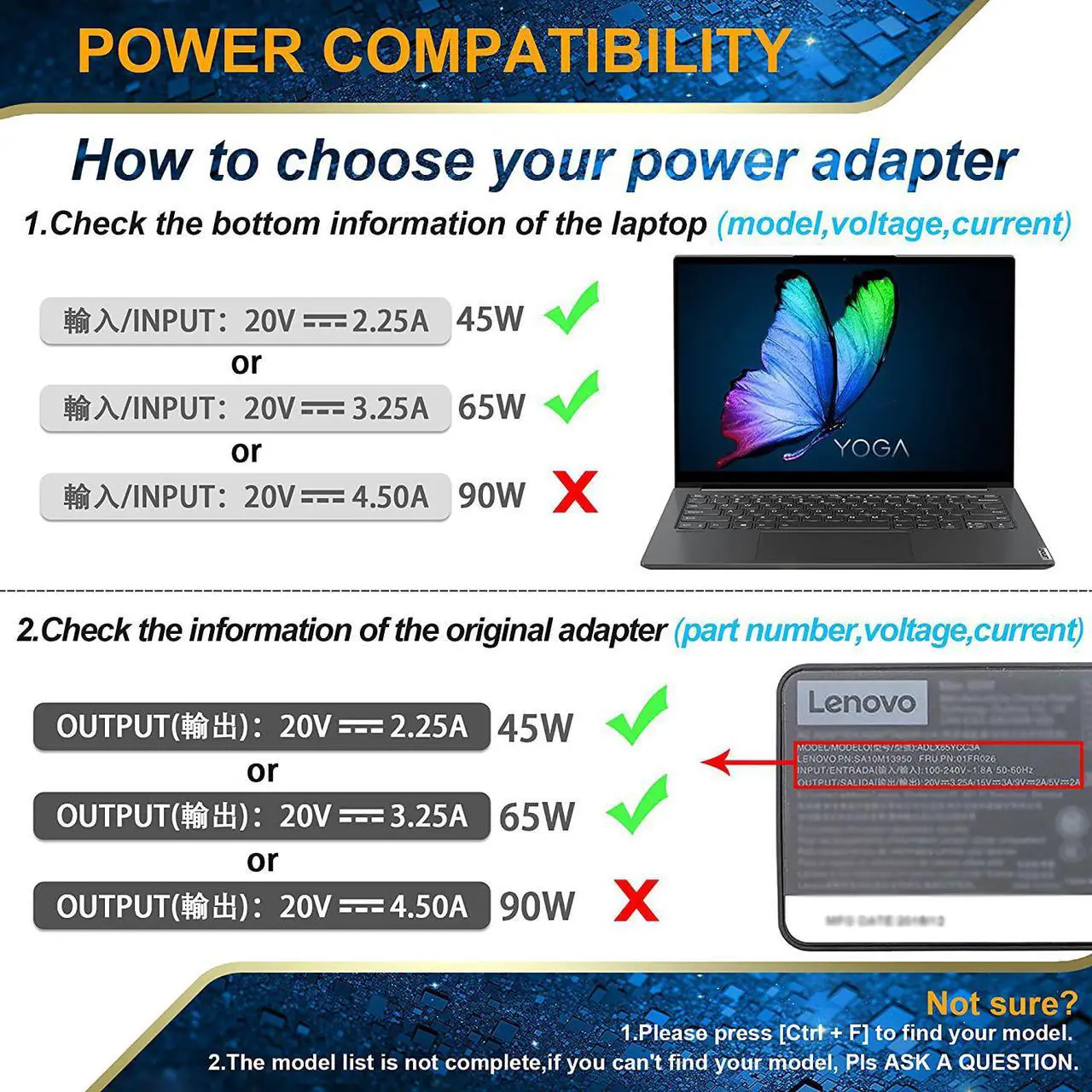 Alt view image 4 of 7 - 65W 45W USB Type C Laptop Charger for Dell Chromebook 3100 5190 XPS 12 13 Latitude 5400 5500 3500 3400 3100 3300 5300 7200 7300 7400 2-in-1 P28T P29T P86F LA45NM121 Laptop Power Supply AC Adapter Cord