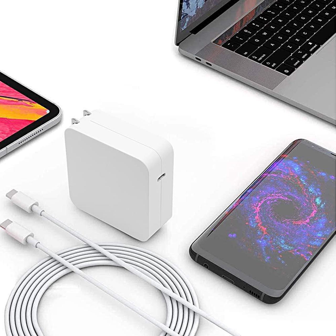 Alt view image 6 of 6 - BAJ 61W/65W USB C Charger Power Adapter for MacBook Pro 13 15 inch, New MacBook Air 13 inch 2020 2019 2018MacBook 12 inch, ipad proThunder Bolt 3 Mac Charger Power Supply,Type-C Devices