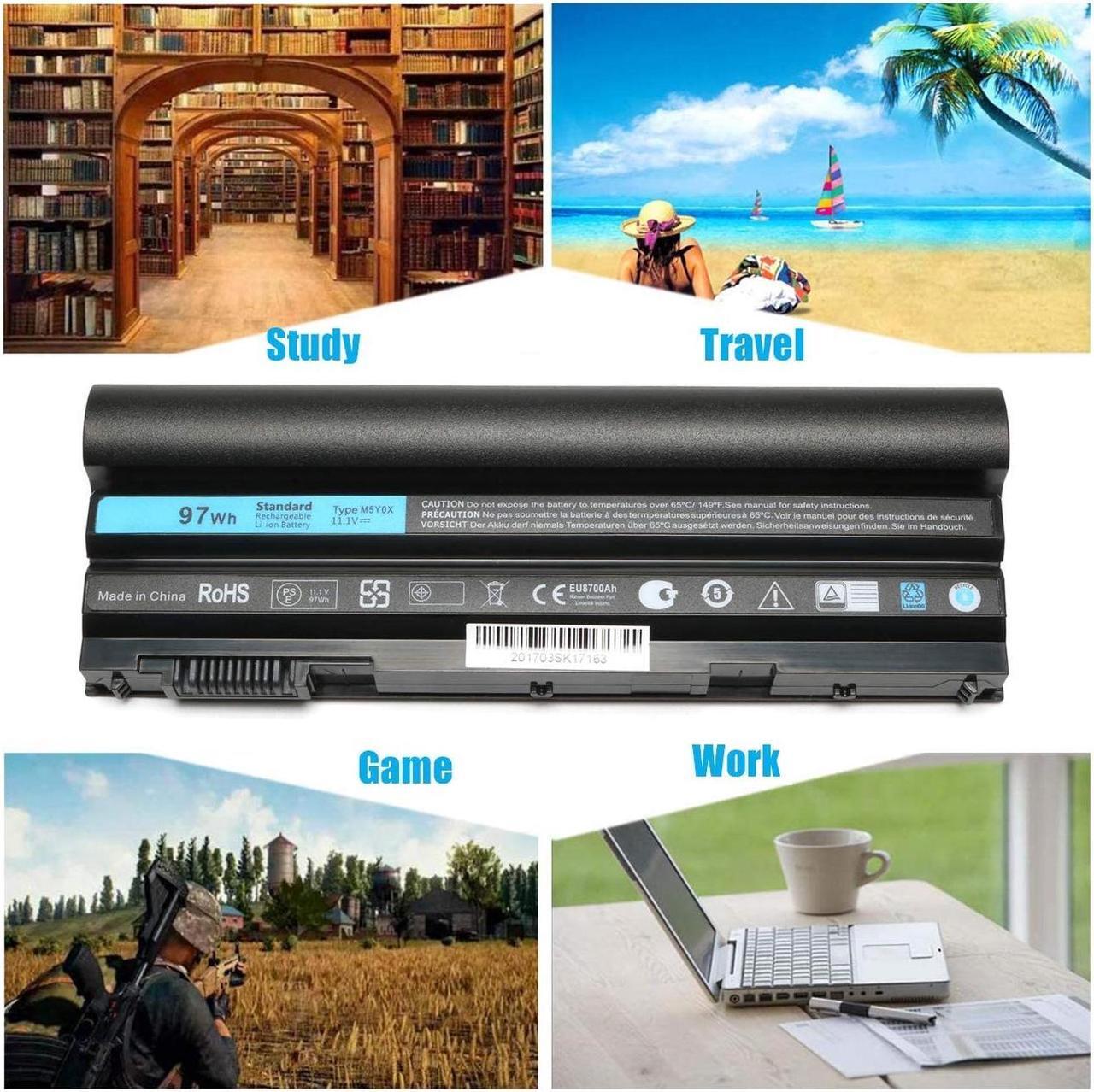 Alt view image 7 of 7 - 97Wh T54FJ New Laptop Battery for Dell Latitude E6420 E6430 E6440 E6540 E5530 E5520 E5420 E5430,Compatible P/N:312-1163 312-1242 M5Y0X HCJWT KJ321 NHXVW PRRRF T54F3 T54FJ X57F1