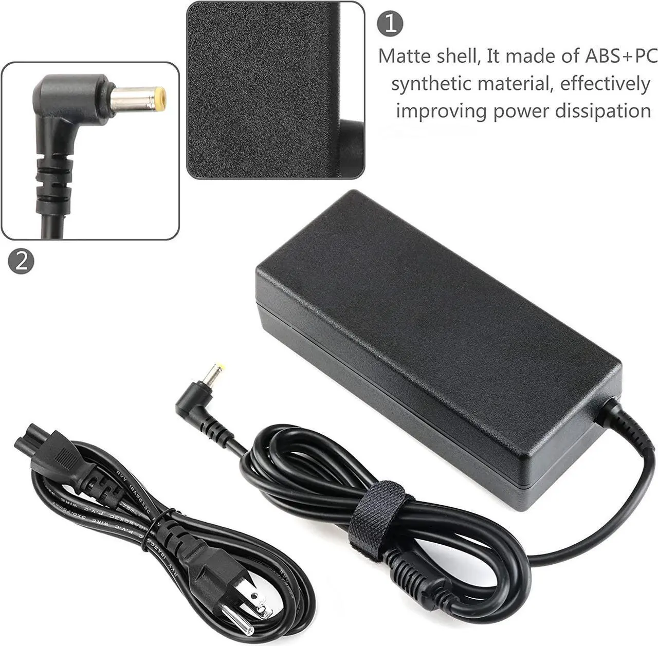 Alt view image 2 of 7 - 135W AC Adapter Charger for Acer Nitro 5 N18C3 AN515-51 AN515-41 AN515-53 AN515-52 AN515-43 AN515-54 AN517-51 N18C4 AN515-55-53AG AN515-44-R99Q AN515-55-52KW